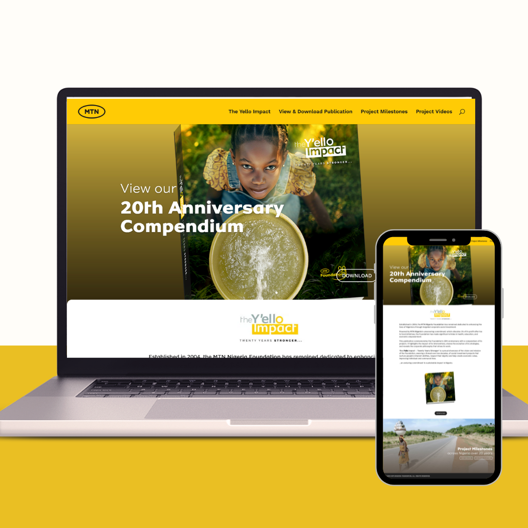 theyellowimpact mockup website design